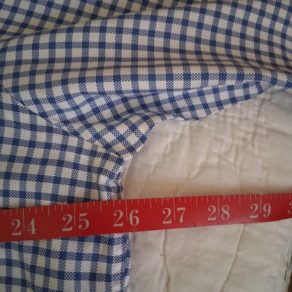 Jeff Rose Made In Italy Men's Blue & White Gingham Button Down Dress Shirt XL - Picture 5 of 11